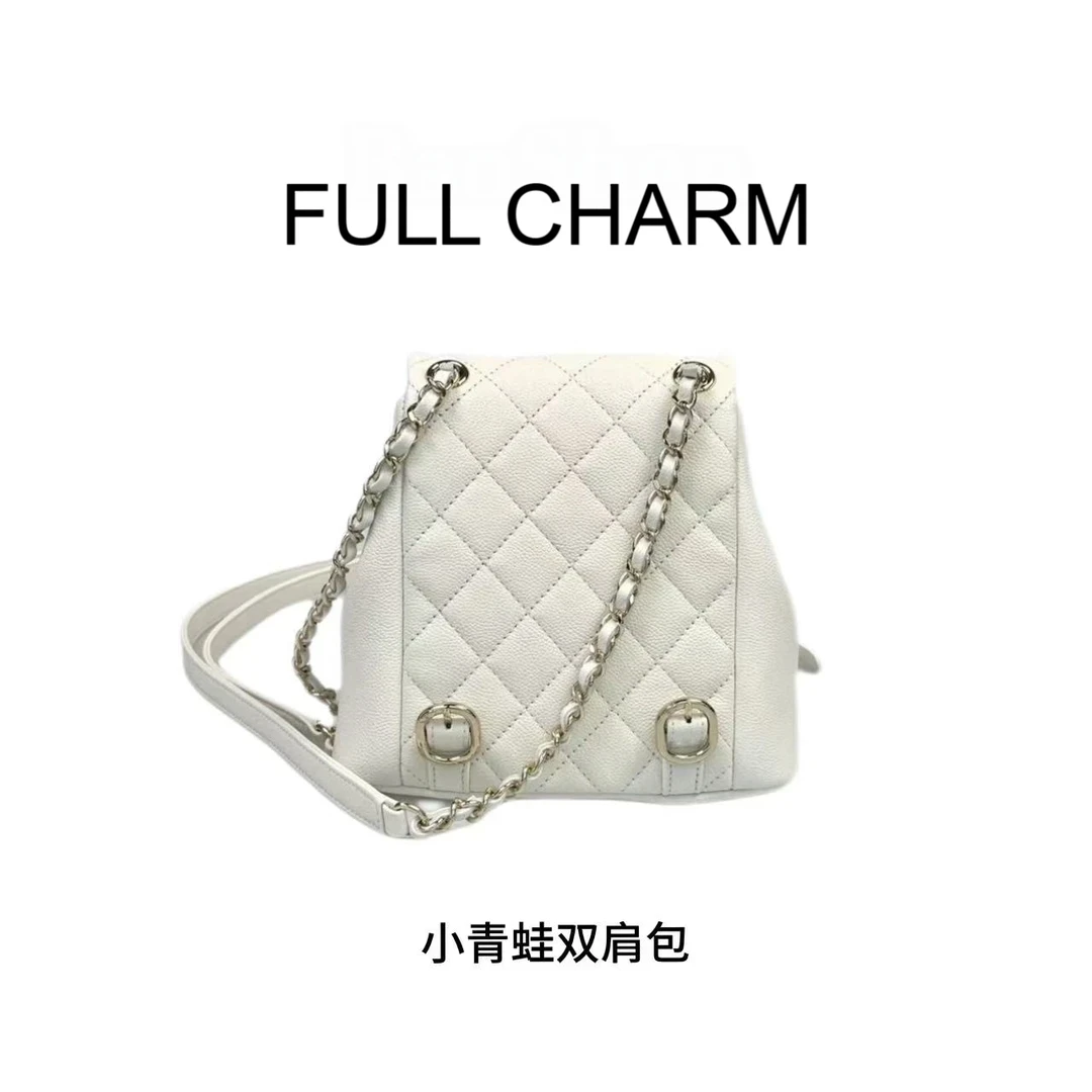 【E152】FULL CHARM-小青蛙双肩包-新款大容量女包多功能斜挎单肩包