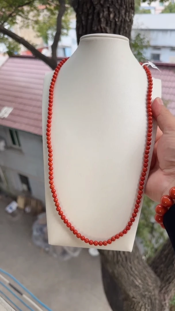 未镶嵌多样性发一件南红玛瑙【高货】锦红6mm保山圆珠多圈