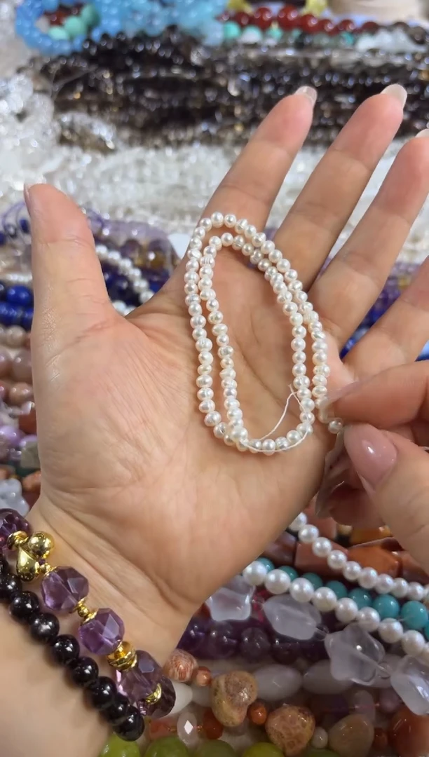 未镶嵌玛瑙/玉髓珠宝半成品天然珍珠卡5