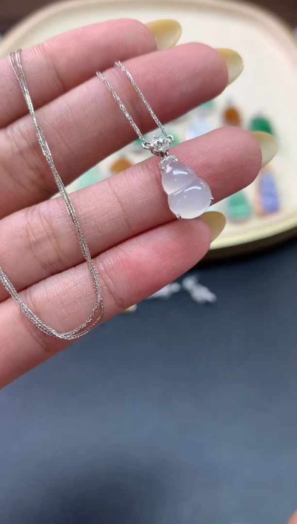 翡翠18K金镶嵌吊坠(不含链)1480