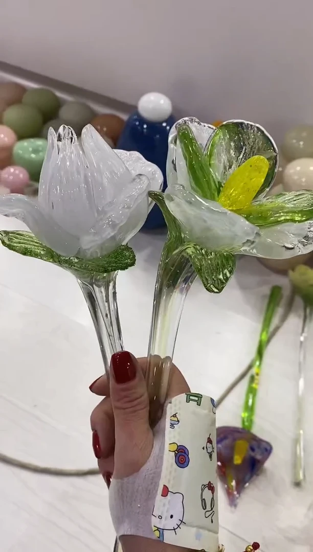 慕忆家手作琉璃花瓶瑕疵