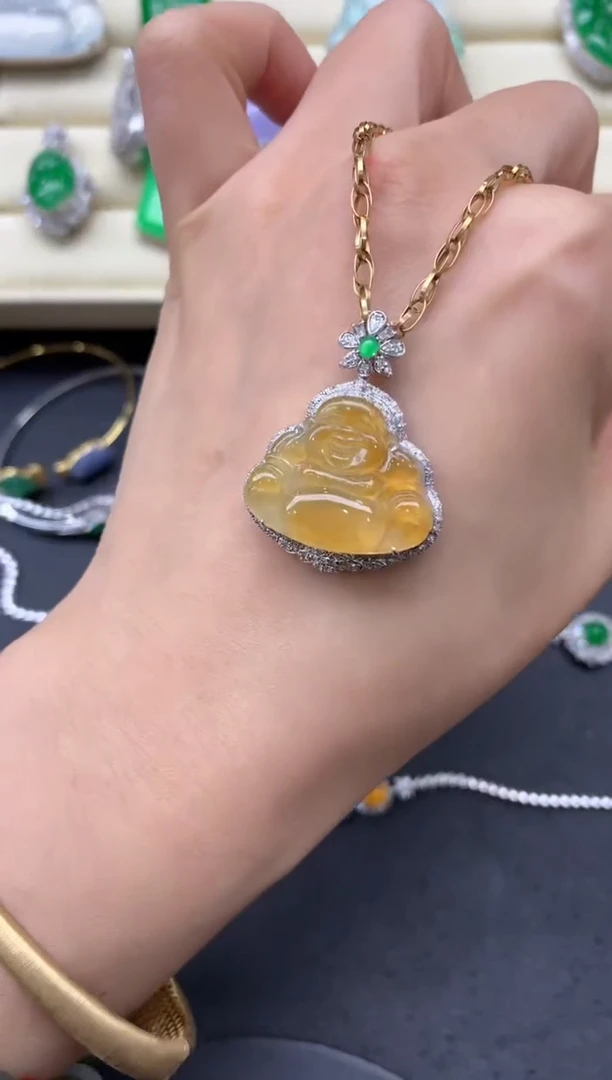 【闪购商品】翡翠颈饰18K金镶嵌394中国好珍宝