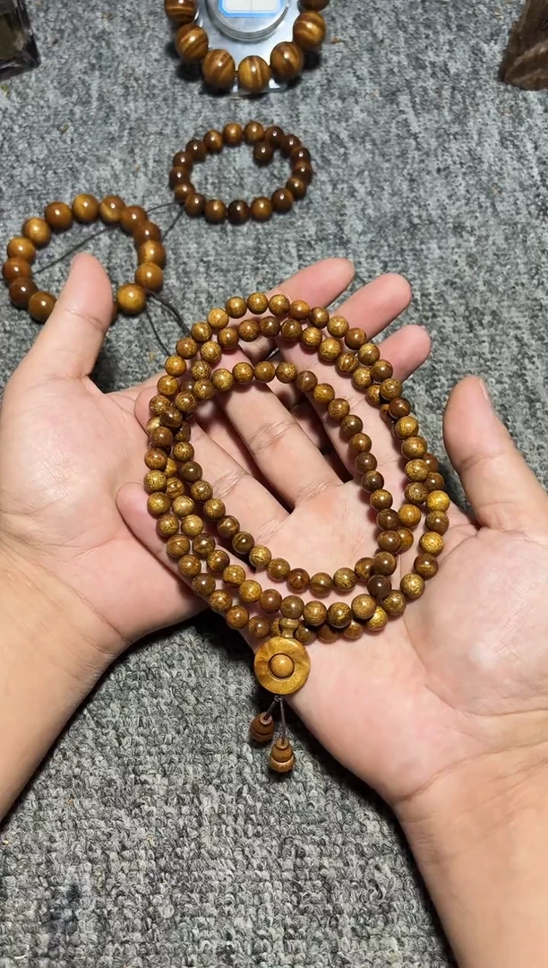 金丝楠手串/手链枯木0.8多圈药香味花纹款98