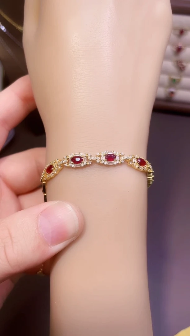 【闪购商品】红宝石手链银S925镶嵌一枚