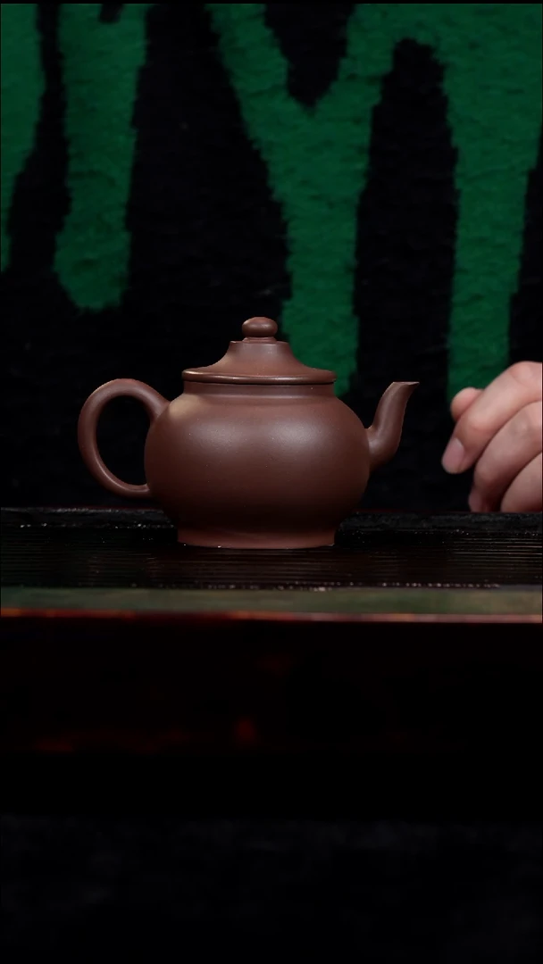 茶壶紫砂半手工原矿老紫泥笠帽宫灯