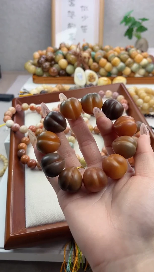【闪购商品】菩提根/象牙果手串干磨桃子22mm手串瑕疵不补T14