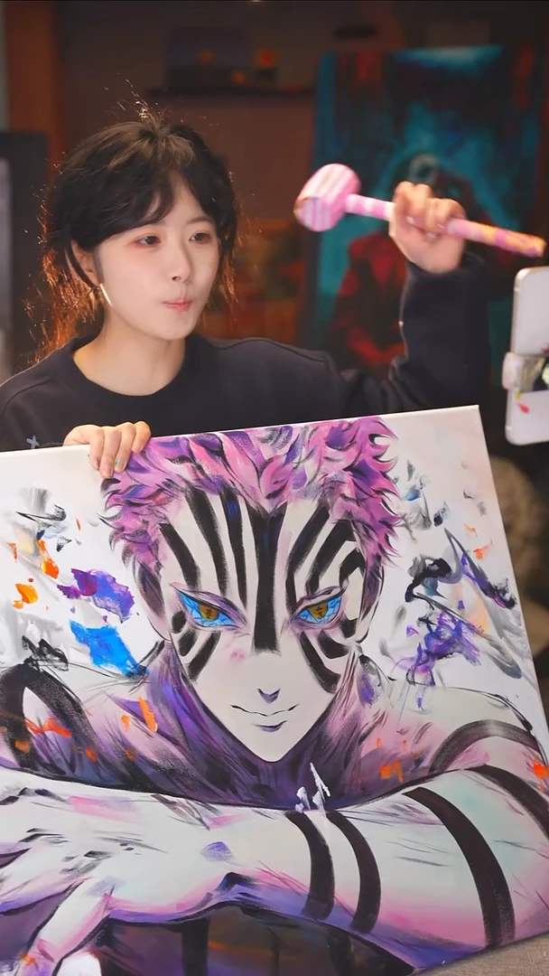 油画狗*羽三哥丙烯画纯手绘