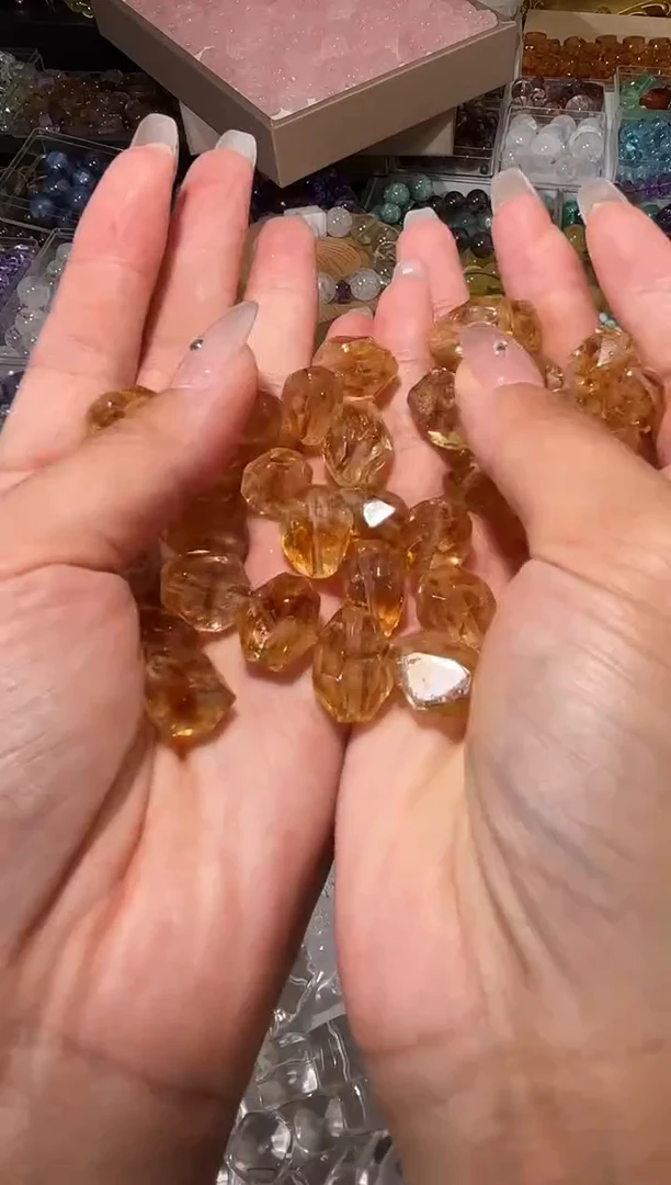水晶手串未镶嵌A60黄塔晶随行一个宽卡11+