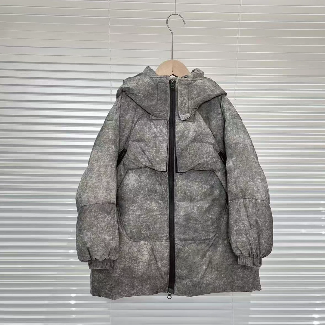 冬款男童女童灰色羽绒服 1336热系
