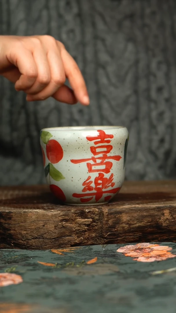 【闪购商品】杯釉下彩手工手绘同款陶器