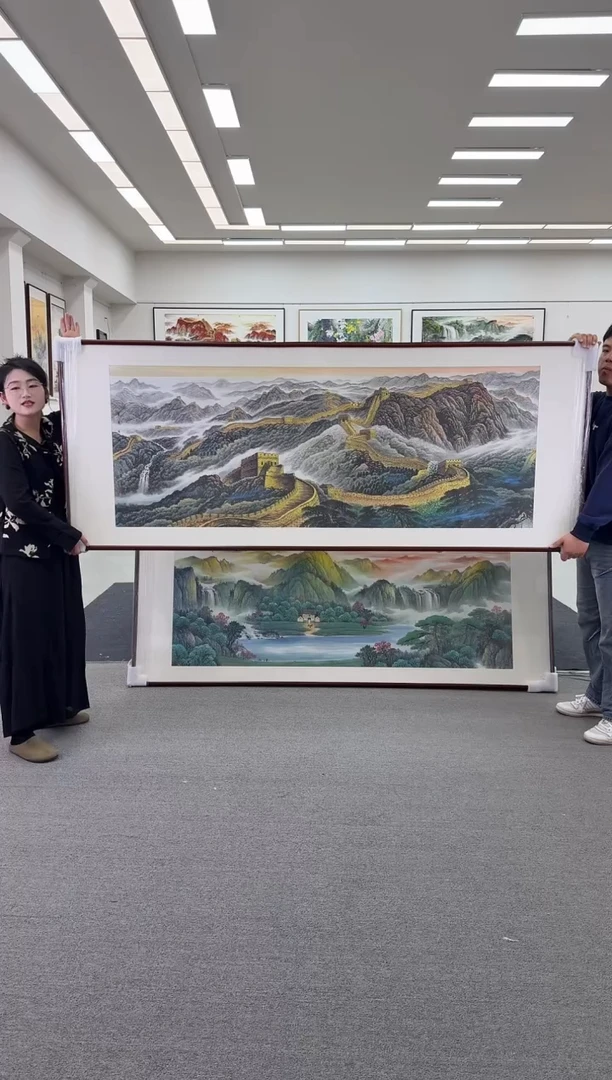 国画手绘236*90万里长城