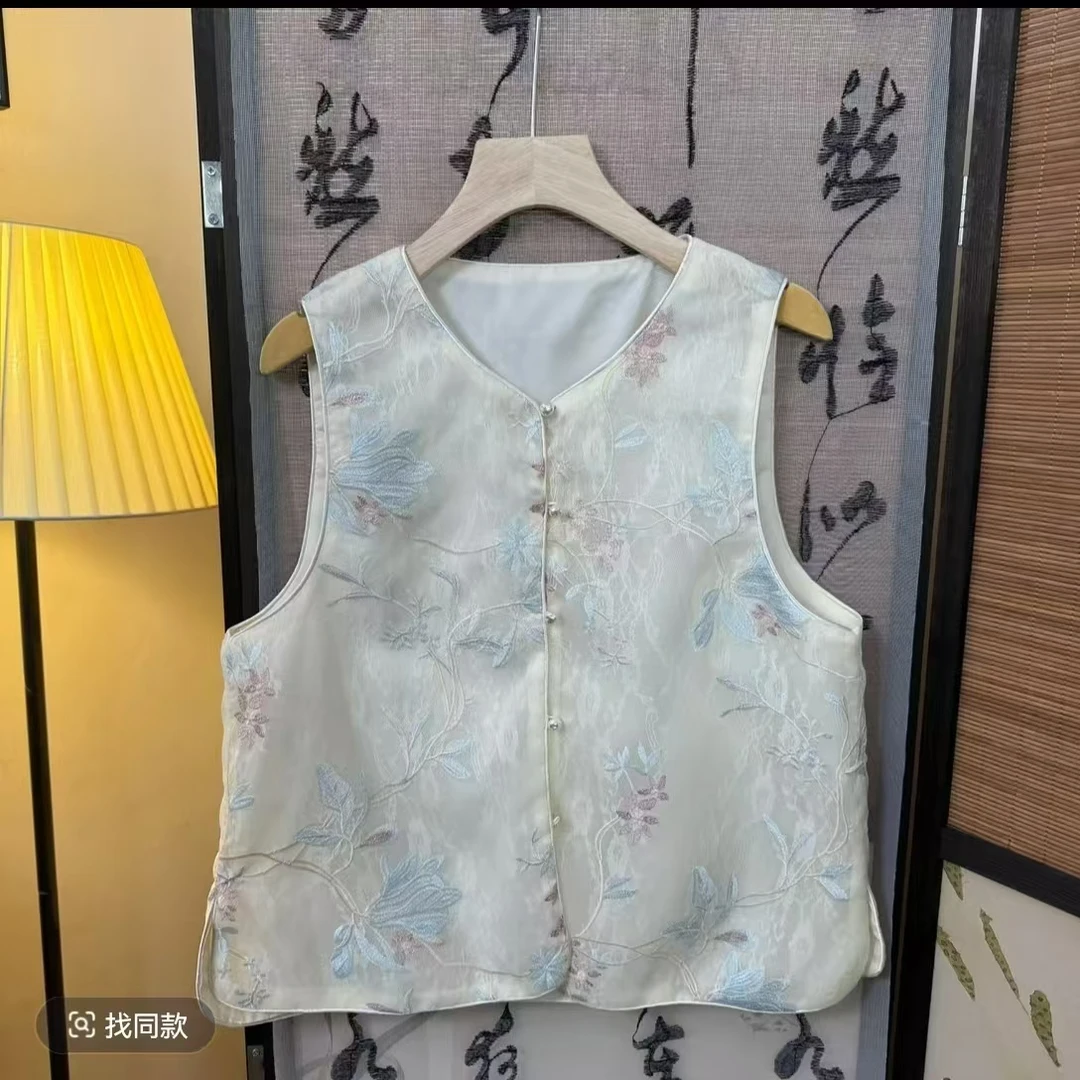 玲子甄选【春颜】重工绣花百搭气质马甲