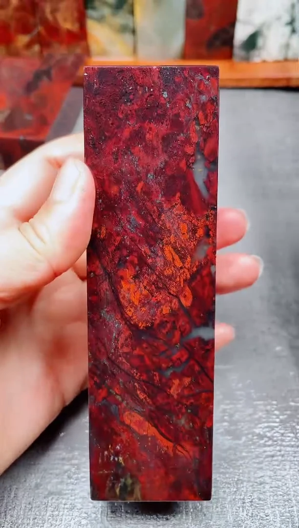 玉桂林鸡血玉素章--35