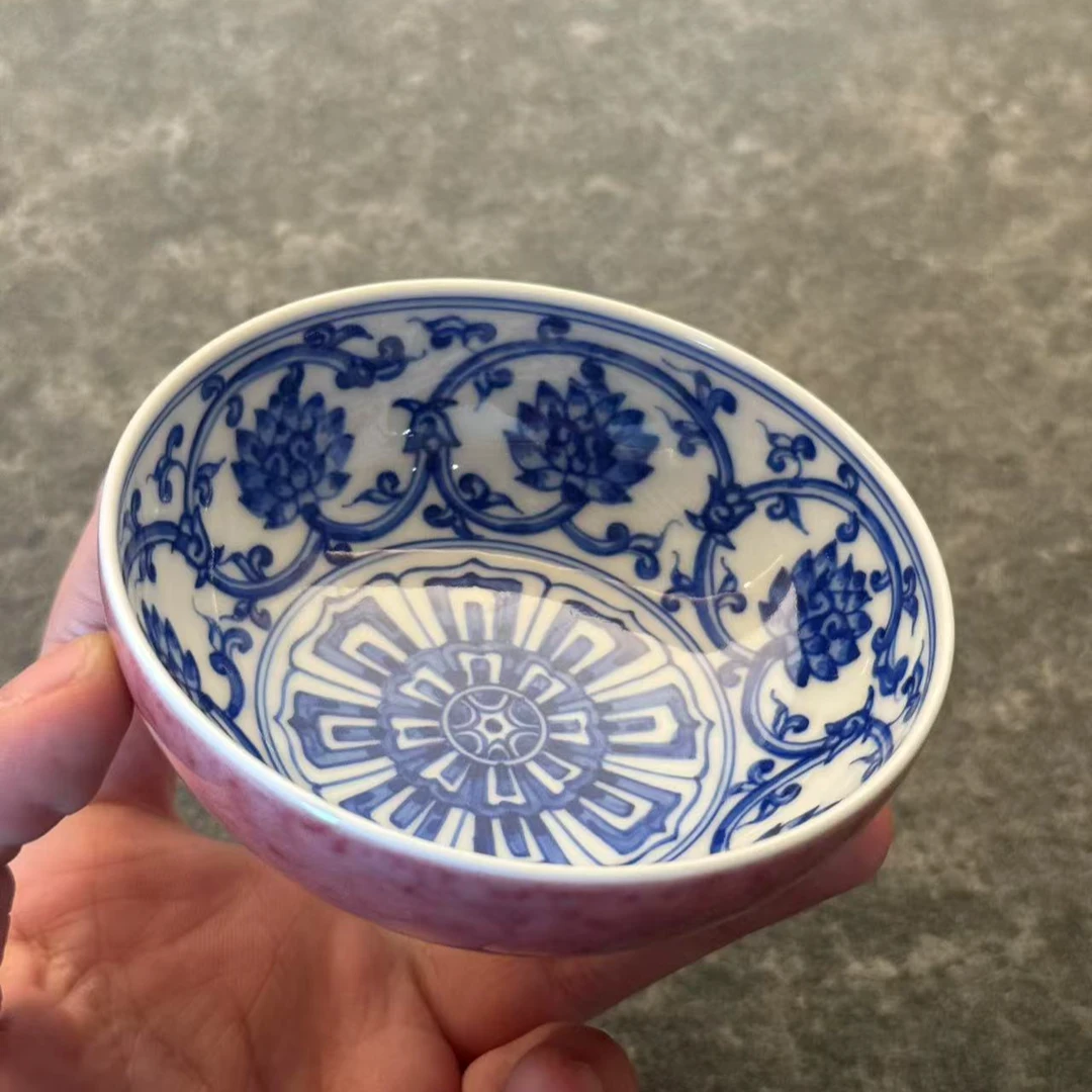 树见造物×半斋丨《豇豆红青花双勾莲普洱杯》