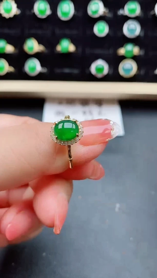 【闪购商品】翡翠戒指银S925镶嵌6356565