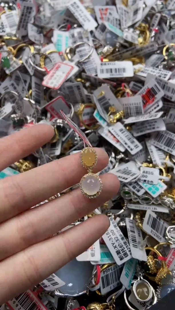 翡翠戒指银S925镶嵌5555----3