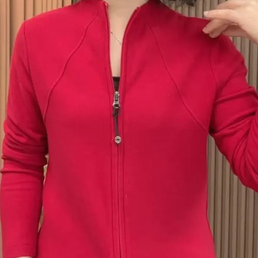 2025新品时尚洋气百搭气质拉链开衫长袖减龄气质女上衣