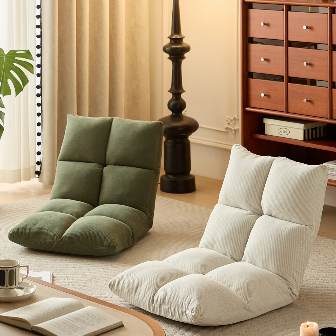 可折叠床上地上靠背椅子懒人沙发榻榻米卧室客厅躺椅单人小沙发