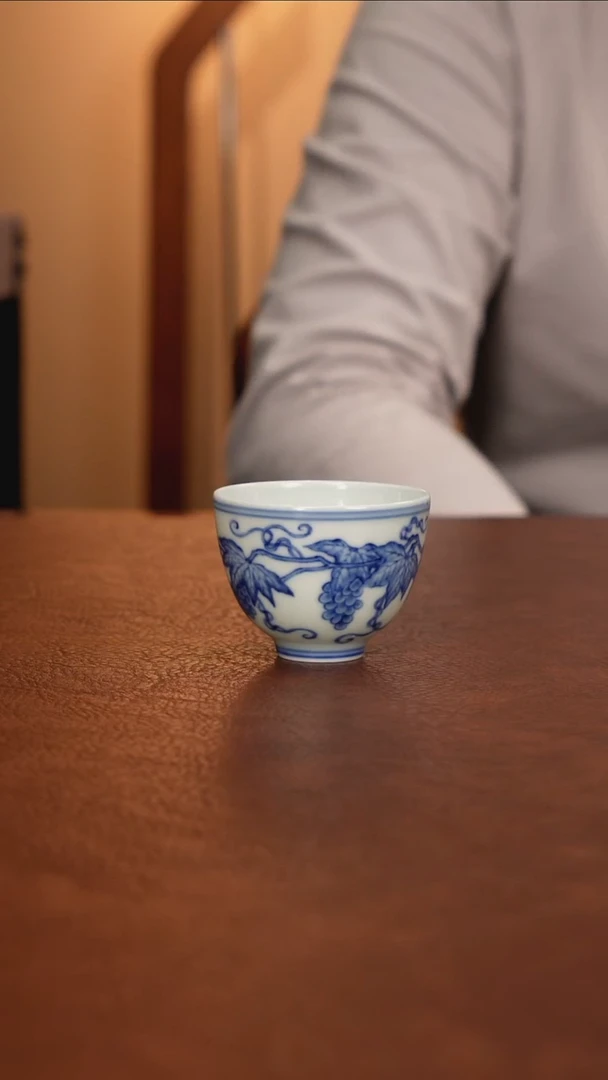 景德镇瓷器，青花瓷手绘茶具~