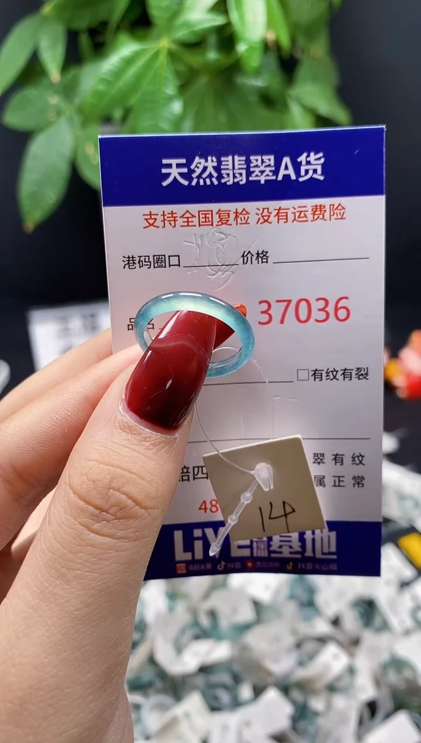 翡翠戒指未镶嵌天然翡翠戒圈7036
