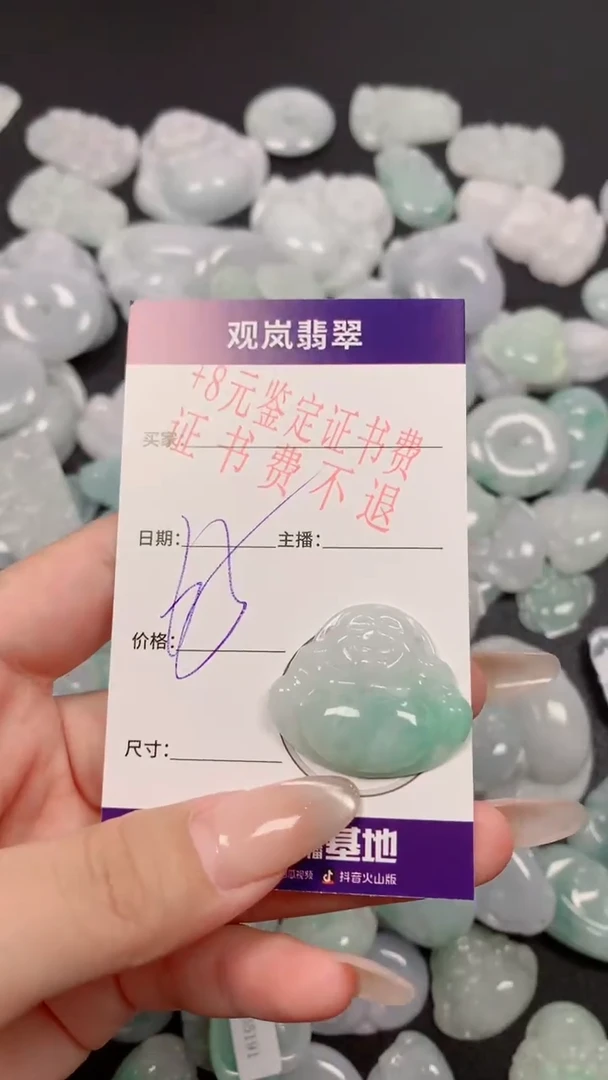 翡翠未镶嵌颈饰缅甸天然翡翠 保A保天然