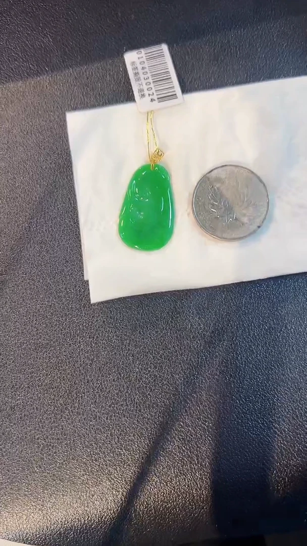 翡翠18K金镶嵌颈饰缅料A货/支持复检/一件