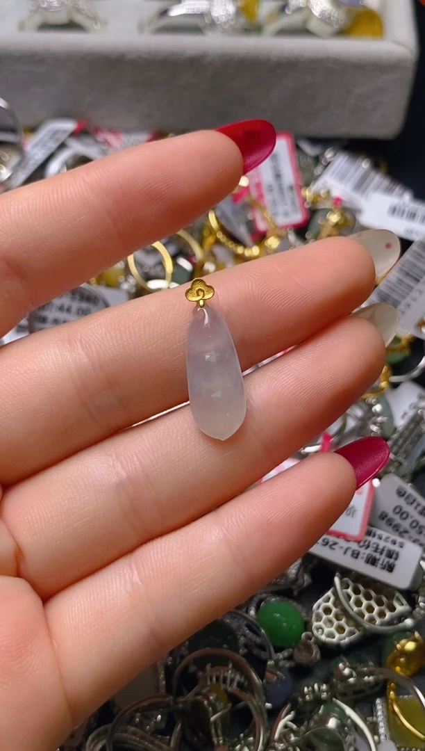 银S925镶嵌戒指翡翠百内无证书