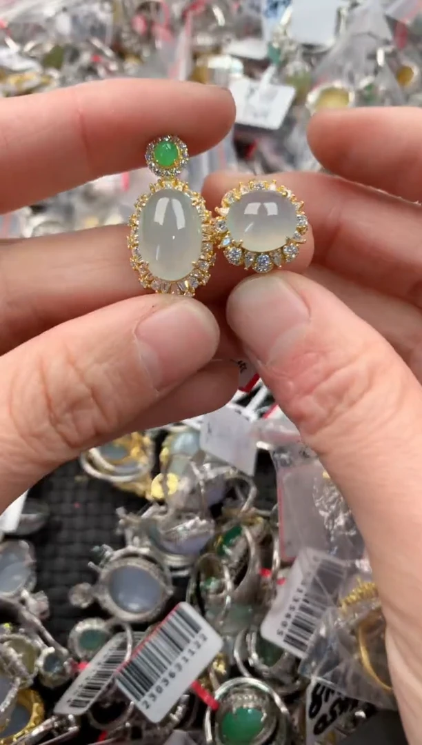 银S925镶嵌戒指翡翠999  4