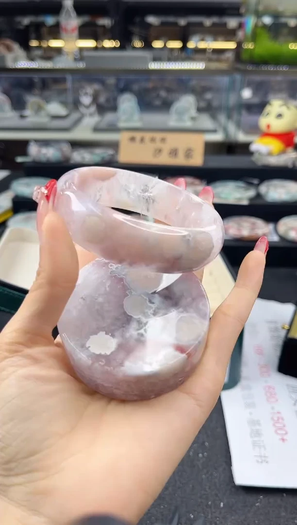 未镶嵌手镯石英质玉64圈口（赠品镯心）S9101