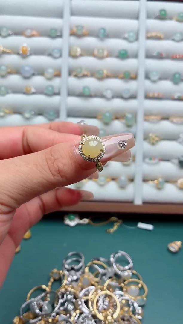 吊坠(不含链)银S925镶嵌翡翠.