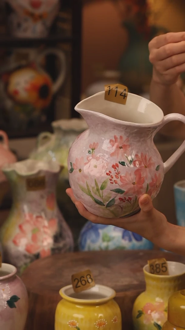 陶瓷114景德镇设计师手作花器摆件侘寂风