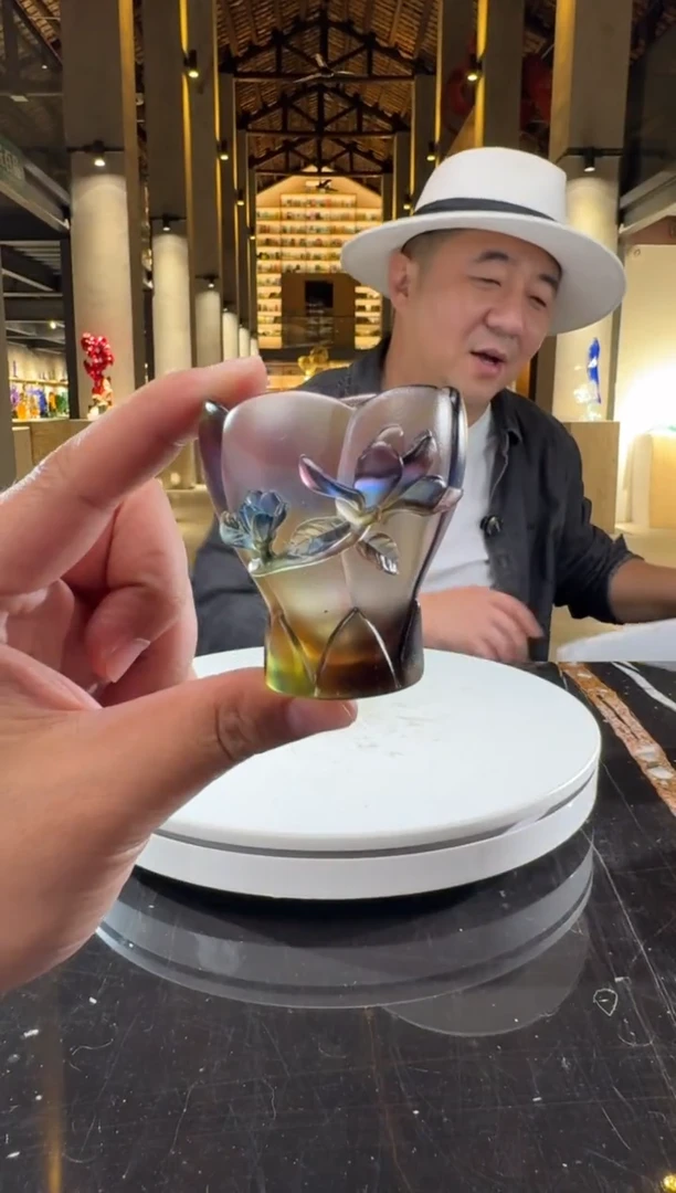 摆件艺术琉璃小茶杯