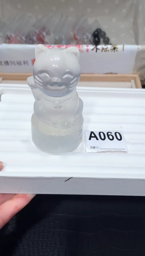 水晶手链未镶嵌A060石膏小猫