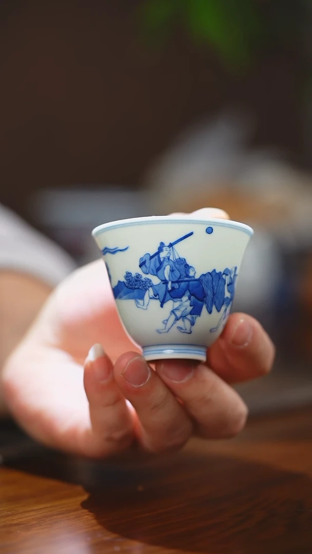 其他瓷天心雅器仿古渔乐图单杯体验价