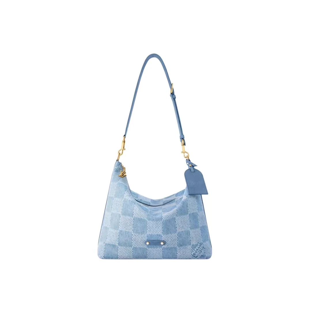 未使用 LouisVuitton/路易威登 安洁利 lv丹宁牛仔帆布大托特
