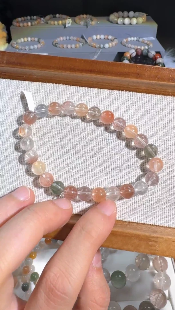 未镶嵌手链水晶八号链接 卡7咪+克28