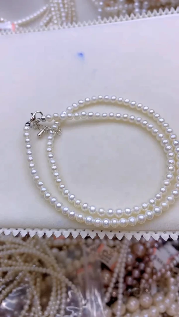 未镶嵌淡水珍珠1小米珠项链