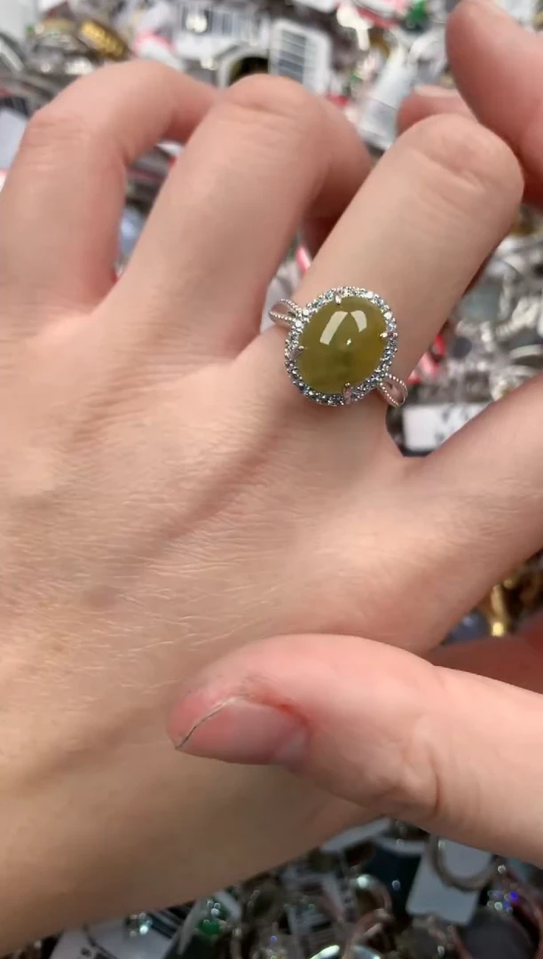 银S925镶嵌戒指翡翠121212----6