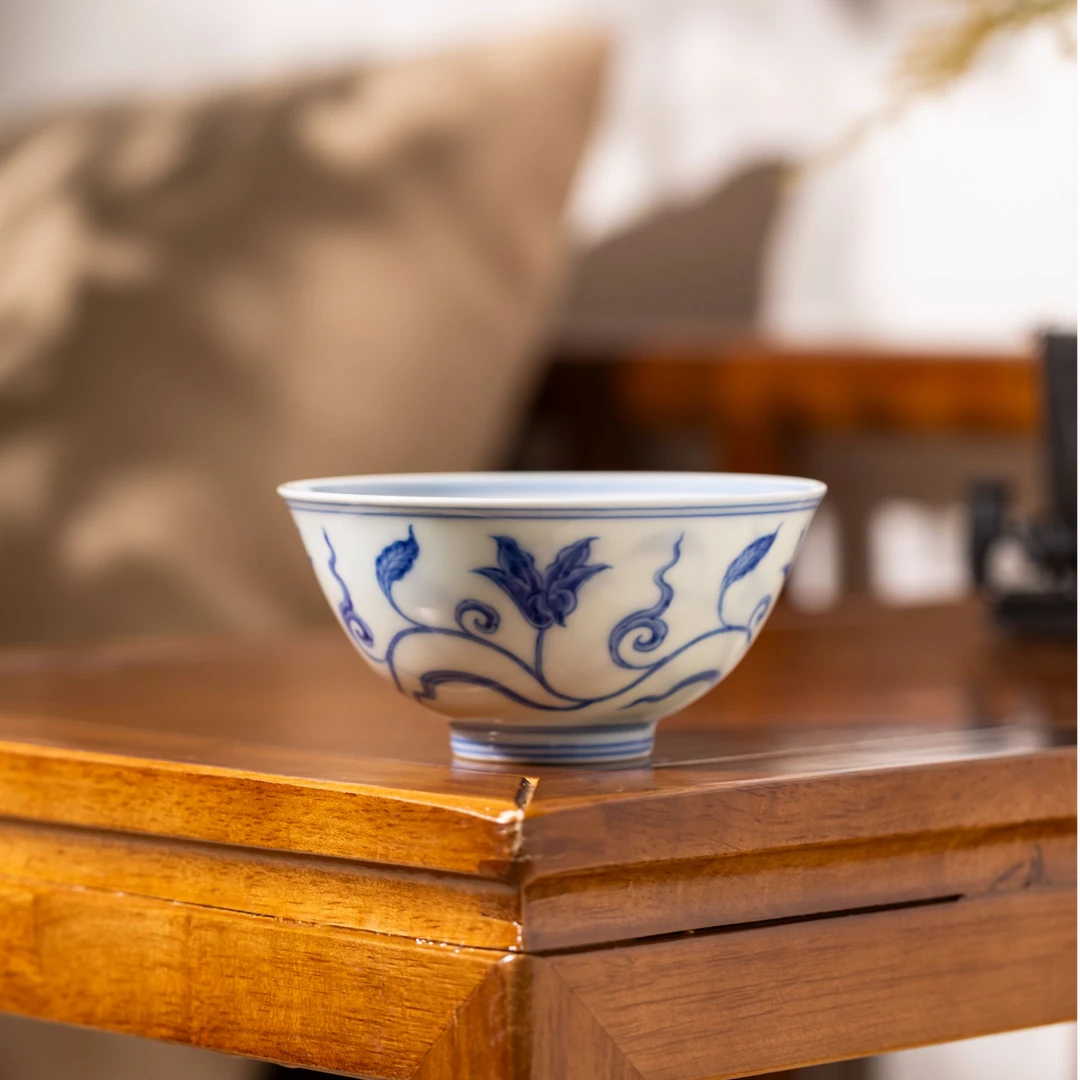 五里雾 萱草纹宫碗杯