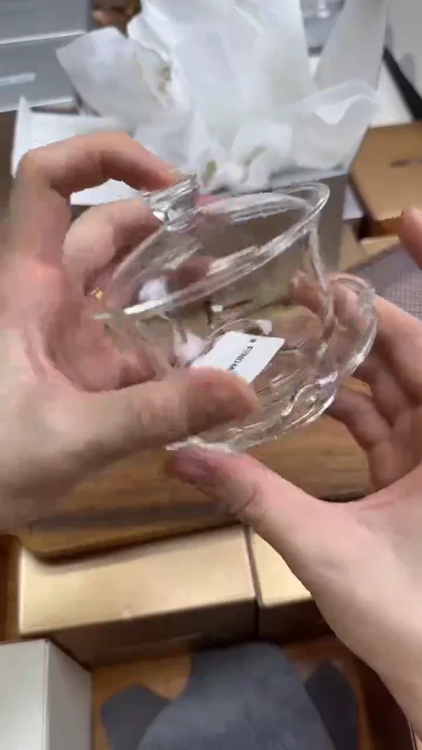 风谜金标荷悦盖碗透明