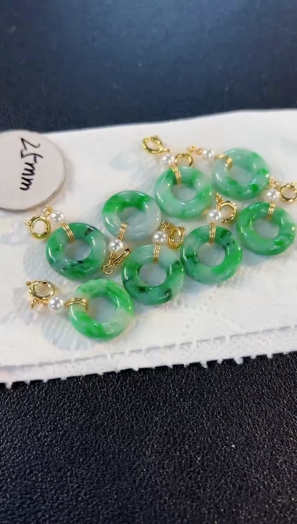 【闪购商品】翡翠颈饰未镶嵌甜甜圈 缅料A货/多样性发货/一件