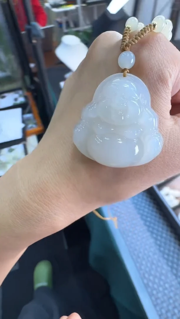 【闪购商品】和田玉颈饰未镶嵌35白玉佛公