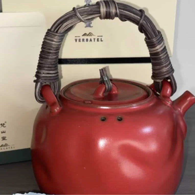 【斋居】山楂红岩泥听云壶700ml（W0211）茶道配件