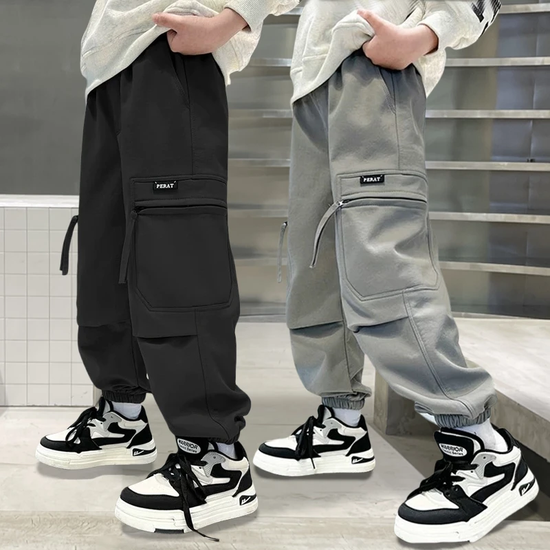 儿童装男童工装裤子2025新款春秋款男孩秋装中大童秋季休闲长裤潮