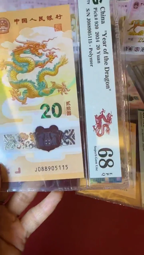 塑料2024 龙钞 单张  088905115