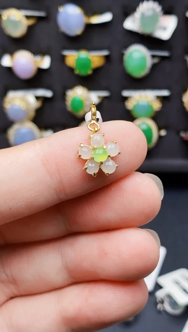 银S925镶嵌戒指翡翠5231