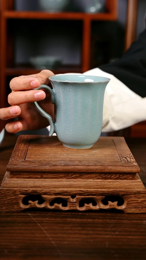 杯子精品汝州原产地原矿汝瓷 马克杯