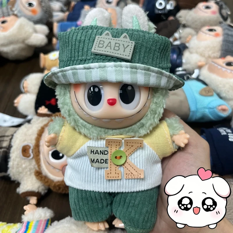拉布布 潮流套装款一代搪胶毛绒公仔玩偶包挂