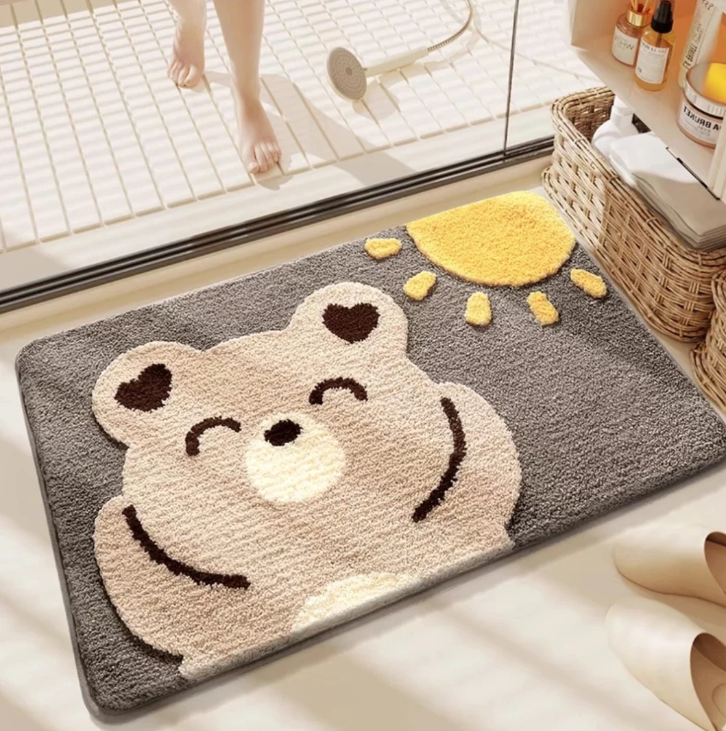 卡通吸水速干防滑地垫卫生间浴室卧室门口家用脚垫