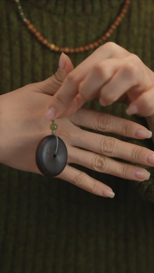 非洲檀香无事牌降真香 平安扣 38mm左右